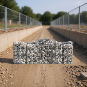 Barrières acoustiques en gabions Modèle D0100H7L75J en fer galvanisé argenté anti-corrosion, design industriel - Product Image 2