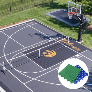 Baldosas <span class=keywords><strong>de</strong></span> Alta Resistencia para Canchas <span class=keywords><strong>de</strong></span> Baloncesto al Aire Libre, Baldosas Modulares Encajables y Móviles para Media <span class=keywords><strong>Cancha</strong></span> <span class=keywords><strong>de</strong></span> Baloncesto, Impermeables - Product Image 3