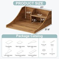 Meuble de rangement double pour lave-linge et sèche-linge sur pied en bois, durable, avec organisation optimisée (couleur personnalisable)