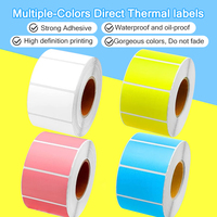 Nuevo Material Etiqueta de envío Embalaje del producto Impresión térmica Etiquetas de papel térmico de colores para impresora de etiquetas