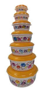 ชุดภาชนะเก็บอาหารและเค้ก 7 ชิ้น ชุดชามกลมมีฝาปิดอเนกประสงค์สำหรับใส่เค้ก ของหวาน และเตรียมอาหาร - Product Image 4