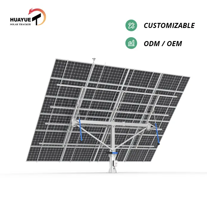 Tracking Solar 12kw HYS-24PV-144-M-2LSD Top Quality Dual Axis Solar Tracker Structure Sun Tracking With Fair Solar Tracker Price