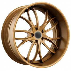 Jantes de voiture forgées <span class=keywords><strong>2</strong></span> ou 3 pièces, finition chrome doré, à déport profond, 20, 22, 24, 26 pouces, pour camionnettes et voitures, compatibles Oldsmobile, Jeep Gladiator, GMC, RAM - Product Image 3