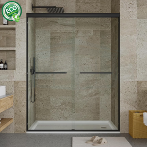 Paroi de douche finition chrome, verre transparent 10 mm, cadre en aluminium premium, installation réversible - Product Image 6