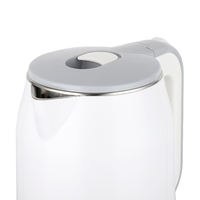 Bouilloire électrique en acier inoxydable à double couvercle pour la cuisine, design simple, fournisseur direct d'usine OEM ODM, bouilloire électrique KE02033
