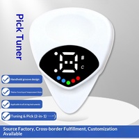 Accordeur de guitare 2-en-1, accordeur numérique avec écran LED 12-ET pour guitares électriques, acoustiques, basses, ukulélés