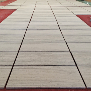 Pierre de marbre en travertin gris argenté sablé avec carreaux de veines grises pour sol et mur intérieurs - Product Image 4