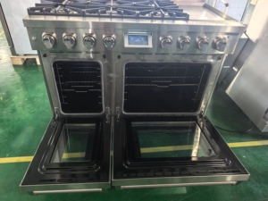 48 pouces 7,0 pi³ pi. Four électrique double, cuisinière à gaz 7 brûleurs et four à convection électrique en acier inoxydable avec panneau inclinable - Product Image 4