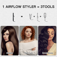 Pritech 3 en 1 outils de coiffure ions négatifs fer à friser céramique lissage fer plat fer à lisser professionnel