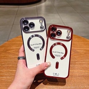 Custodia Magnetica in TPU Elettroplaccato per <span class=keywords><strong>iPhone</strong></span> 17 16 15 14 13 12 <span class=keywords><strong>11</strong></span> e Cover Protettiva Trasparente per Fotocamera Serie Samsung - Offerta Calda - Product Image 5