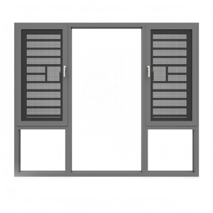 Fenêtre à battant en verre isolant double trempé personnalisée Fenêtre à battant moderne à rupture thermique pour la maison - Product Image 6