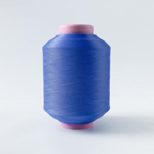 Échantillon Gratuit Fil Textile Teint Haute Résistance Polyester Recouvert de Spandex SCY pour Sangles Élastiques et Tricotage - Product Image 1