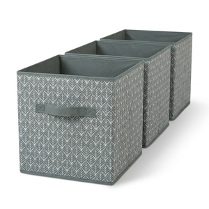 Contenedor de Almacenamiento Apilable de Tela Gris con Tapa - Tablero Extra Grueso de 2.5mm, Organizador de Ropa de Tela Virgen Inodora <span class=keywords><strong>para</strong></span> Armario - Product Image 1
