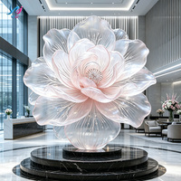 Escultura de Resina Transparente Personalizable en Tamaño y Color, Modelo de Personaje de Anime con Flores, Adorno Decorativo Duradero para Regalo