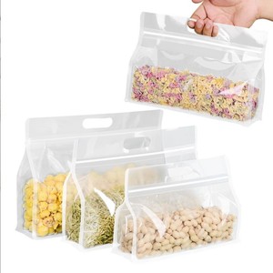 Main givrée transparente sachet <span class=keywords><strong>de</strong></span> thé scellé à 8 côtés <span class=keywords><strong>sac</strong></span> <span class=keywords><strong>de</strong></span> date <span class=keywords><strong>de</strong></span> lait alimentaire boucle main <span class=keywords><strong>sac</strong></span> <span class=keywords><strong>autoportant</strong></span> horizontal - Product Image 2