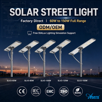 Lampu Jalan Tenaga Surya Sensor Gerak Terintegrasi All in One Tahan Air IP66 Tanpa Kabel untuk Jalan Pedesaan
