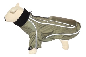 Abrigo impermeable de invierno para perros con diseño sólido en estilo deportivo hecho de poliéster con color personalizable y logotipo de marca para perros - Product Image 2