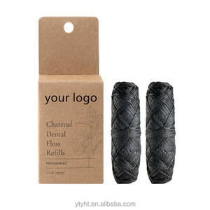 Fil dentaire biodégradable de haute qualité en gros avec logo personnalisé, saveur menthe, 50 m, charbon de bois, zéro déchet, écologique - Product Image 2