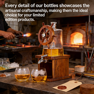 Bouteille en verre transparente pour whisky pour homme, de haute qualité, personnalisée, <span class=keywords><strong>avec</strong></span> bouchon carré, pour cadeaux, cocktails et soirées - Product Image 6