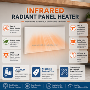 Panel Calefactor Infrarrojo OEM de 350W, Inteligente, con WiFi, para Techo o Pared, Portátil, Eficiente Energéticamente, de Bajo Consumo - Product Image 4