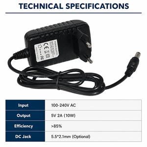 อะแดปเตอร์แปลงไฟ 12V 1A AC/DC แบบสวิตชิ่ง ปลั๊ก EU พร้อมหัวต่อ DC สำหรับอุปกรณ์ LED - Product Image 6