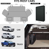 Housse de siège arrière pour animaux de compagnie en tissu Oxford antidérapant avec protections latérales pliables, siège de voyage imperméable pour animaux de compagnie pour la protection de l'intérieur de la voiture