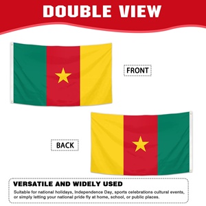 Bandera Nacional de Camerún Impresa Digitalmente en Colores Brillantes, 90x150cm, Bandera Personalizada de Camerún, Tricolor, Poliéster 100D - Product Image 3