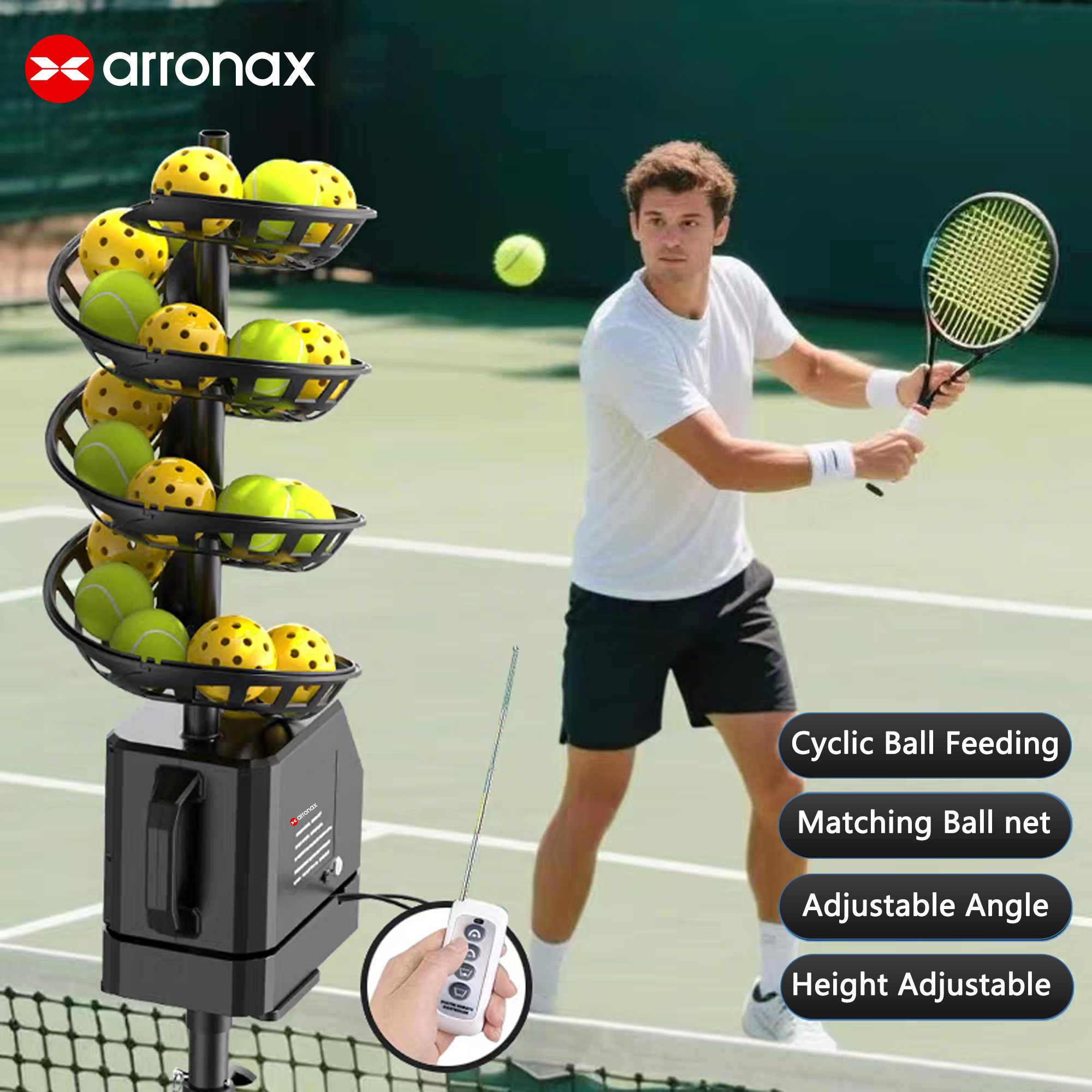 Arronax Liftable Pickleball Serving Machine Ideal for Students Fitness People of All Ages