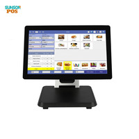Écran tactile de 15.6 pouces POS Hardware Machine Systèmes Windows Système de point de vente Caisse enregistreuse POS
