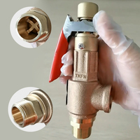 TKFM Spring Full Lift S10L Brass SS Boiler Gas Tank Steam Adjustable Pressure Relief Safety Valve