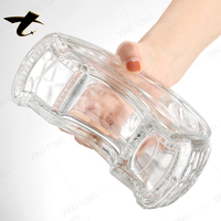 Bouteille de vin en verre de luxe personnalisée, grande capacité, corps transparent, design sérigraphié, bouchon à couronne, couleur et forme personnalisées