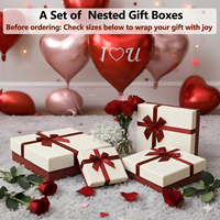 Juego de Cajas de Regalo Portátiles de Lujo Hechas con Materiales Reciclados con Tapas - Cajas Telescópicas de 16 Tamaños para Velas y Todas las Ocasiones