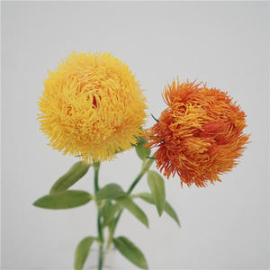I593 Bola <span class=keywords><strong>de</strong></span> <span class=keywords><strong>pelo</strong></span> <span class=keywords><strong>de</strong></span> una sola rama Feel Green Caryophyllus Decoración del hogar Arreglo floral Adornos - Product Image 2