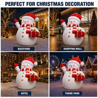 Bonhomme de neige gonflable de Noël en tissu Oxford robuste de 6 m, design personnalisé pour événements et fêtes de Noël, OEM ODM