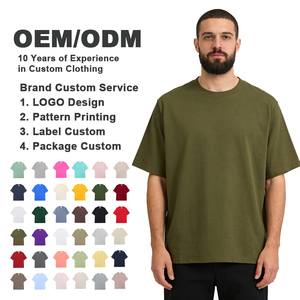 T-shirt Homme Personnalisé Haut de Gamme à Épaules Tombantes, Coton Lourd 100% Coton, Style Streetwear Graphique Oversize de Luxe - Product Image 1