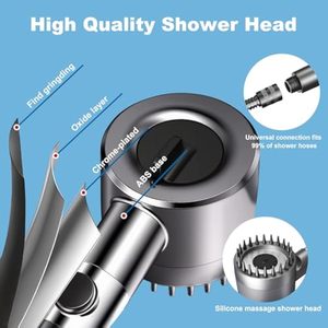 Cabezal <span class=keywords><strong>de</strong></span> Ducha Filtrante con Ducha <span class=keywords><strong>de</strong></span> <span class=keywords><strong>Mano</strong></span>, Cabezales <span class=keywords><strong>de</strong></span> Ducha <span class=keywords><strong>de</strong></span> Alta Presión con 3 Modos <span class=keywords><strong>de</strong></span> Rociado con Interruptor <span class=keywords><strong>de</strong></span> Encendido/Apagado, Lavado Potente <span class=keywords><strong>para</strong></span> la Limpieza del <span class=keywords><strong>Baño</strong></span> - Product Image 6
