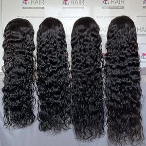 Perruque Lace Frontale Transparente 13x4 à Ondulations Naturelles, Cheveux Humains Brésiliens, Sans Colle, avec Baby Hair, Noir Naturel, pour Femmes - Product Image 1