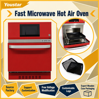 Four à convection à micro-ondes haute vitesse de style professionnel, four à cuisson rapide pour restaurants de restauration rapide