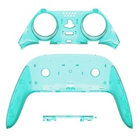 Coque décorative transparente EXtremeRate pour la partie supérieure et inférieure, coque avant et arrière, clips, plaques personnalisées pour la manette PS5 Edge