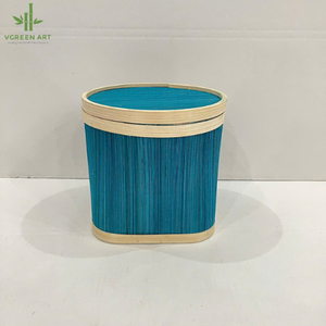 Handmade Bamboo Woven Storage <b>Basket</b> <b>with</b> <b>Handle</b>, Eco-Friendly Natural Bamboo Packaging for Premium Gift Sets, Food, Tea - Product Image 6