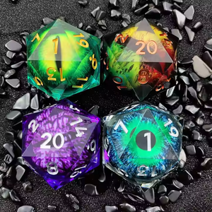 Más de 10 Estilos Disponibles, Dado Gigante D20 con Núcleo Líquido Ojo de Dragón, Borde Afilado, Dado de Resina al por Mayor para Amantes de DND RPG - Product Image 1