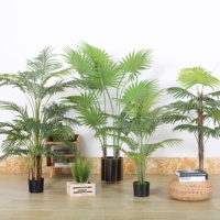 Simulatie Plant Kunstmatige Kleine Ingemaakte Groene Plastic Areca Palm Voor Goedkope Prijs Plastic Planten Kunstmatige