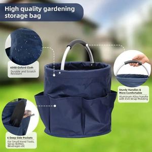 Multi-Pocket Oxford <b>Canvas</b> Storage Bag Foldable with Handle Picnic Large Capacity Multifunction Toolkit for Garden Tools - Product Image 5
