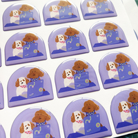 Autocollants en époxy personnalisés sur le thème de l'anime, autocollants en époxy 3D en relief, autocollants en époxy découpés à la forme de personnages de dessins animés pour les marchandises
