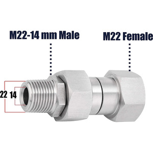 High <b>Pressure</b> <b>Washer</b> Connector 3/8 NPT Anti Tangle Stainless Steel Car Wash <b>Hose</b> Adapter - Product Image 5