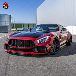 Séparateur avant en carbone sec de Style P pour Mercedes Benz <span class=keywords><strong>Amg</strong></span> <span class=keywords><strong>GT</strong></span>/GTS 2015 2016 2017 <span class=keywords><strong>2018</strong></span> 2019 2020 à séparateur avant de Style P - Product Image 1