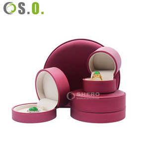 High-end Leather Jewellery <b>Box</b> Packaging <b>Round</b> Jewelry <b>Box</b> With Custom Logo - Product Image 2