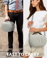 Étui de transport pour META QST 3 VR, grande valise de rangement, sac de voyage, matériau PU, étui portable pour Meta Quest 3, sac de rangement