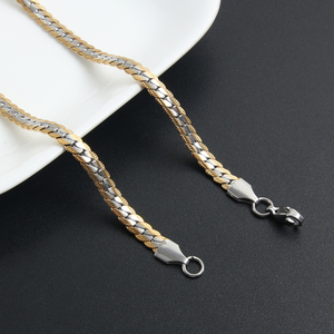 Vintage Waterproof Non Tarnish 5/7MM <strong>Men</strong> Jewelry <strong>Accessories</strong> 18K Gold Plated Stainless Steel <strong>Chains</strong> Women Embossed Necklaces - Product Image 4