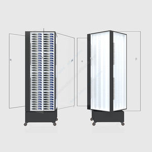 Appareils d'affichage de matériaux en métal rotatifs au détail parquetant des vitrines de couteau acrylique avec des roues - Product Image 3